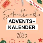 Schnittmuster Adventskalender 2025 mit 24 Türchen - Schnittmuster eBook-0