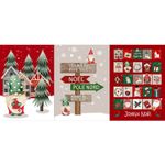 Canvas Panel - Adventskalender Zwerge Rot Multicolor