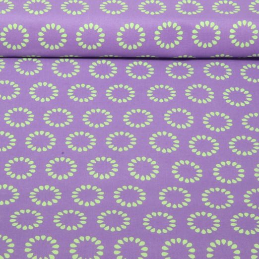 Beschichtete Baumwolle - Kreise Lavendel