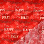 Popelina de algodón - Merry Christmas Rojo