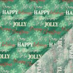 Popelina de algodón - Feliz Navidad verde