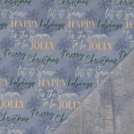 Popelina de algodón - Feliz Navidad azul claro
