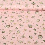Baumwoll-Popeline - Weihnachtsmotive Rosa