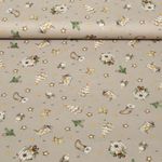 Baumwoll-Popeline - Weihnachtsmotive Grau