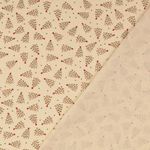 Cretonne en coton - Arbres de Noël Ecru