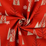 Canvas - X-MAS Árboles de Navidad Look Lino Rojo Beige