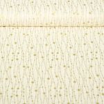 Baumwoll-Popeline - Sternenkette Ecru Gold Silber