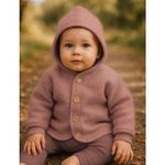 Bio Merino Wollfleece - Uni Malve-1