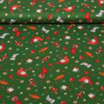 Popeline de coton - Décorations de Noël Vert