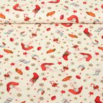 Baumwoll-Popeline - Weihnachtsdeko Weiß