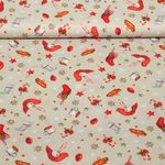 Baumwoll-Popeline - Weihnachtsdeko Grau