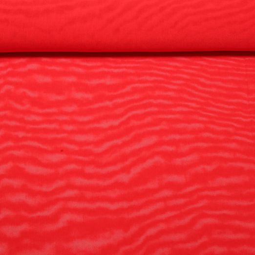 Futter Sport Mesh - 4-Wege-Stretch Uni Rot
