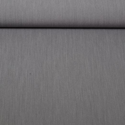Hosenstoff Gabardine - Hellgrau Melange Querelastisch