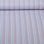 Baumwoll-Jacquard - Karo und Herzen Hellblau-0