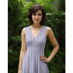 Baumwoll-Jacquard - Karo und Herzen Hellblau-1