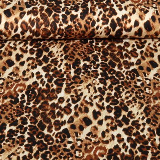 Viskose-Satin - Klassisches Leo Beige