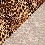 Satin di viscosa - Classico leopardato beige Satin di viscosa - Classico leopardato beige