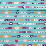 Baumwoll-Popeline - Love Türkis