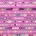 Baumwoll-Popeline - Love Lila