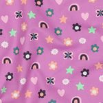 Popelina de algodón - Corazones Lila