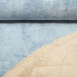 Breitcord Kunstfell - Gesteppt Hellblau Ecru