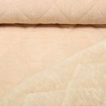 Breitcord Kunstfell - Gesteppt Beige Ecru