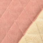 Fourrure synthétique large - matelassée vieux rose écru Fourrure synthétique large - matelassée vieux rose écru