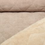 Breitcord Kunstfell - Gesteppt Sand Ecru
