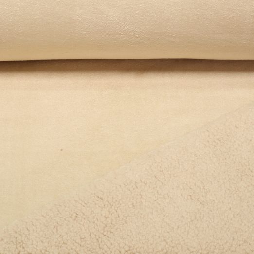 Scuba - Uni Creme mit Fellabseite