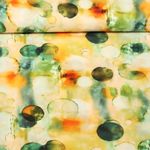 Viskose-Popeline - Digitaldruck Aquarellkreise Grün