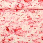 Viskose-Popeline - Digitaldruck Romantische Blumen Ecru Pink