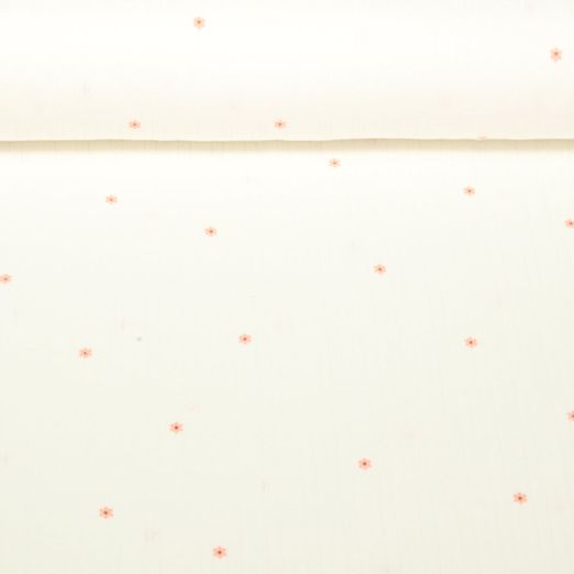 Jersey - Ajour Blümchen Offwhite