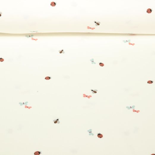 Jersey - Bienen und Käfer Offwhite