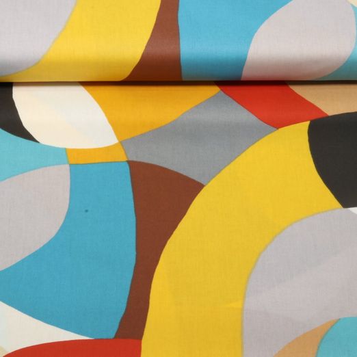 Beschichtete Baumwolle - Retro Vintage Multicolor