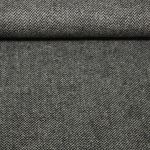 Mantelstoff - Wolltweed Geometrisch Schwarz Melange