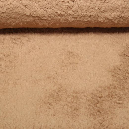 Kuschelteddyfleece Benita - Hellbraun