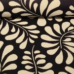 Gobelin - Blätter Schwarz