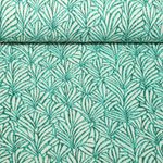 Baumwoll-Cretonne - Blätter Batik Petrol