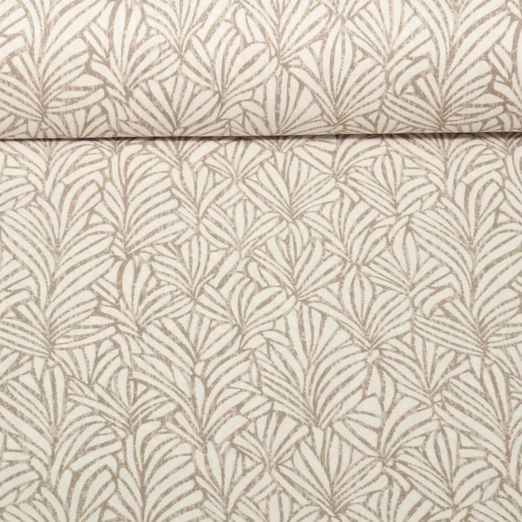 Baumwoll-Cretonne - Blätter Batik Natur