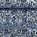 Sweat - French Terry Digitaldruck Leomix Blau Angeraut