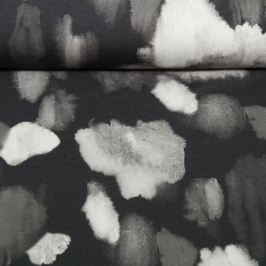 Sweat - French Terry Digitaldruck Camouflage Grau Angeraut