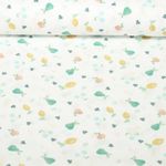 Gaze de coton - Double - Impression digitale Fruits Vert