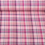 Flanelle de coton - A carreaux Rose