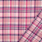 Flanelle en coton - Carreaux roses