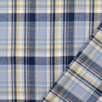 Bavlněný flanel - modrá kostka