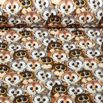 Wintersweat - Digitaldruck Waldtiere Braun Angeraut