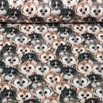 Sweat d'hiver gratté - Impression digitale Animaux sauvages Gris