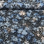 Jersey de viscose - Fleurs abstraites Bleu