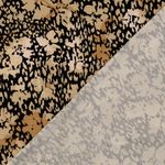 Viskosjersey - Abstrakta blommor beige