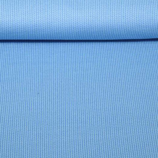 Bio Jersey - Albstoffe Jacquard Knit Knit Hellblau